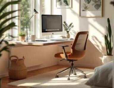 Bureau vide en télétravail